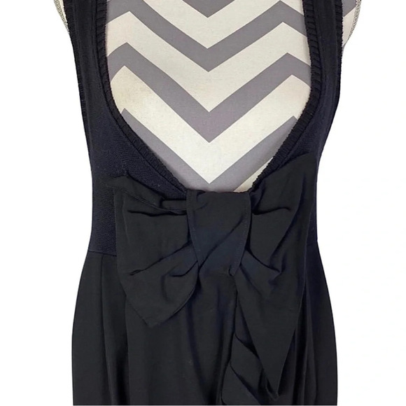 Sita Murt/ Bow Dress Womens Small Black Sleeveless Deep V Neck Sita Murt - Picture 6 of 10